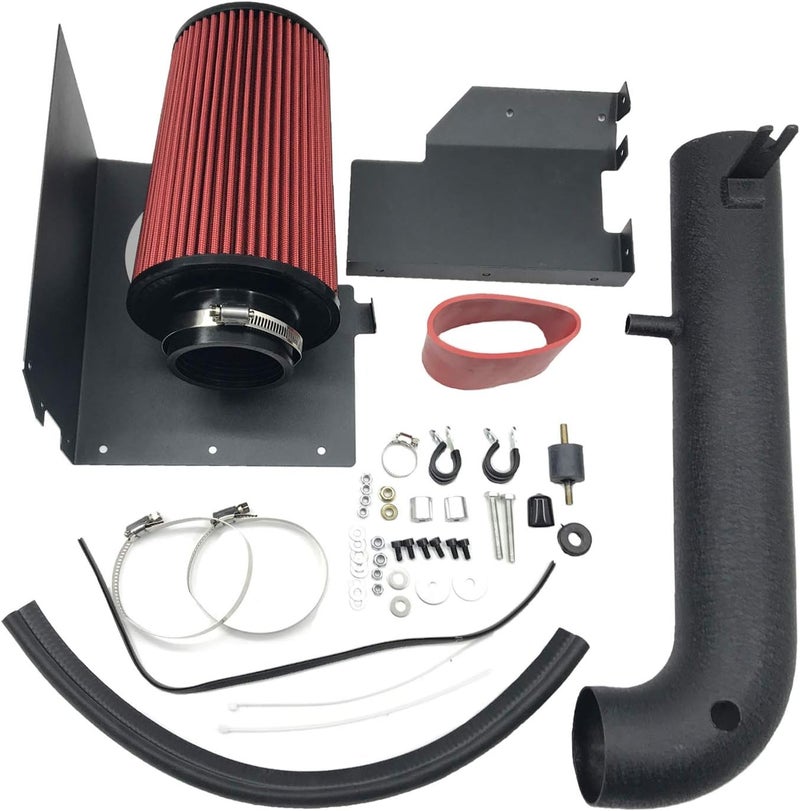 MOOSUN Performance Cold Air Intake Piping Kit for 2012-2018 Jeep Wrangler 3.6L V6 Black & Red - Image 3